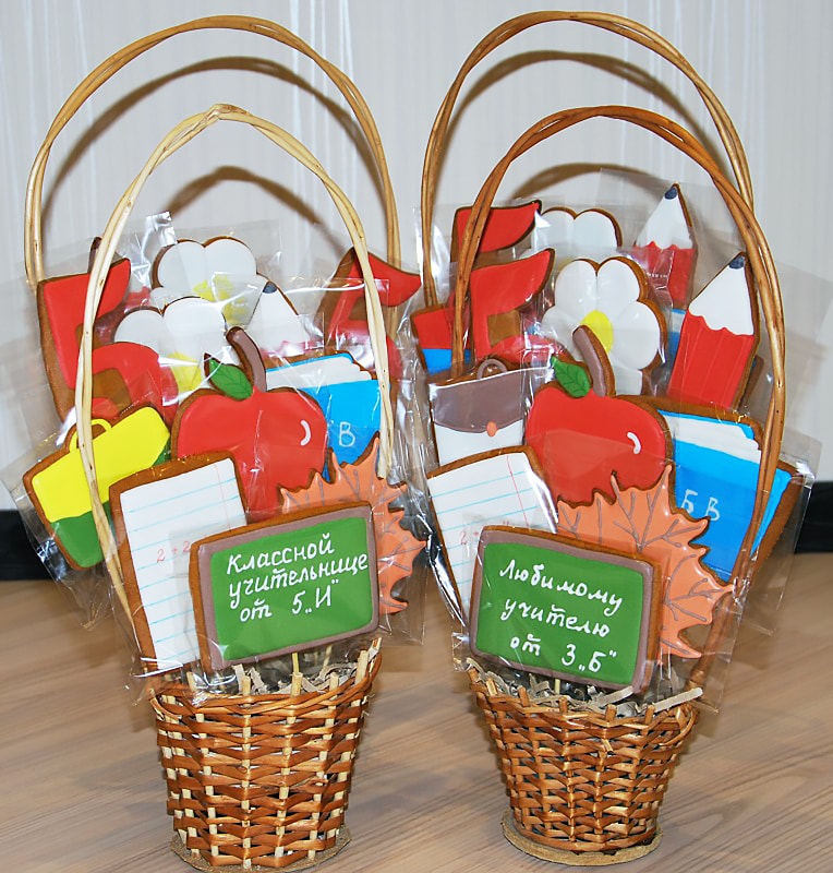 Корзинка учителю с пряниками