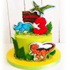 Торт с динозаврами из мультфильма земля до начала времён