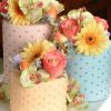 Торт с палевыми цветами