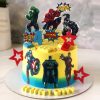 Яркий торт с супер героями