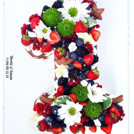 Торт единица кремовый