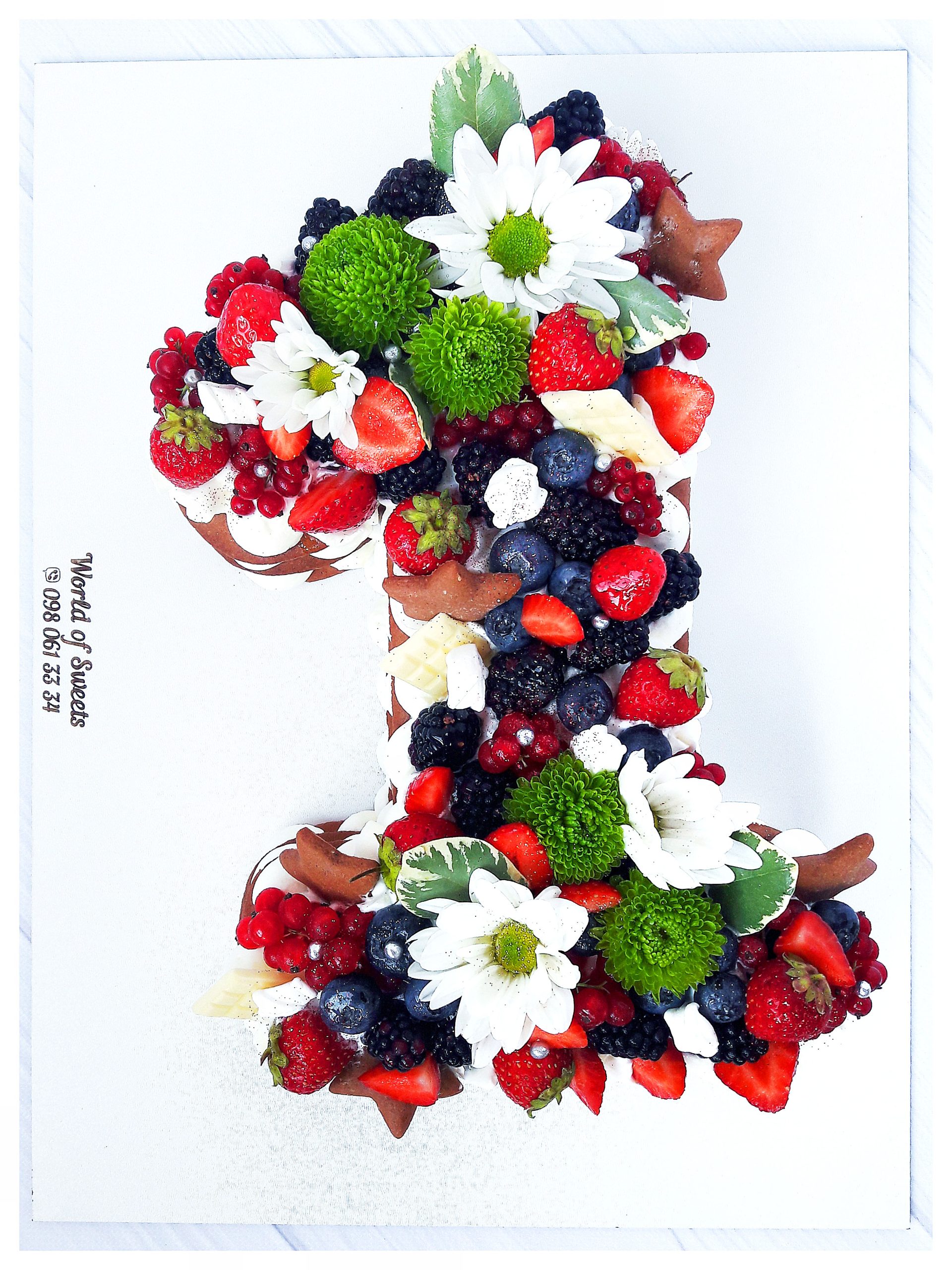 Торт единица кремовый