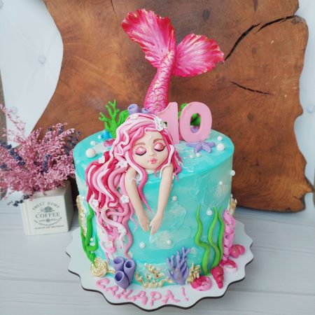 Торт с русалочкой Ариэль
