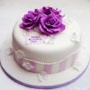 Торт с большими квітами фиолетового цвета