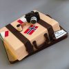 Торт чемодан путешественника с фотоаппаратом