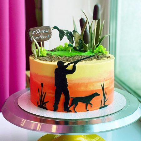 Торт на день рождения мужчине охотнику