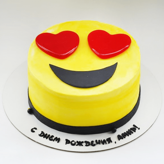 Торт смайлик из мастики