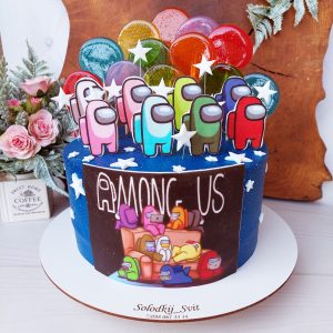 Торт амонг ас для мальчика