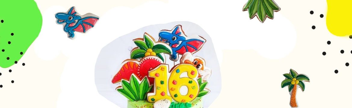 Видео торт с динозаврами